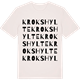 Vintage White t-shirt med Krokshylte ordlek t-shirt