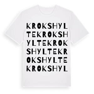 Krokshylte ordlek t-shirt – ekologisk bomull t-shirt från Pinshirt