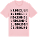 Pink Cotton t-shirt med Kronelund ordlek t-shirt