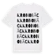 White t-shirt med Kronobäck ordlek t-shirt
