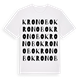 White t-shirt med Kronobo ordlek t-shirt