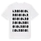 White t-shirt med Kronobo ordlek t-shirt