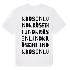 Krösenlund ordlek t-shirt – ekologisk bomull t-shirt från Pinshirt