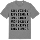 Mid Heather Gray t-shirt med Kruvebo ordlek t-shirt