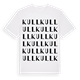 White t-shirt med Kull ordlek t-shirt