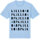 Blue Soul t-shirt med Kullboarp ordlek t-shirt