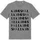 Mid Heather Gray t-shirt med Kungshall ordlek t-shirt