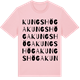 Pink Cotton t-shirt med Kungshöga ordlek t-shirt