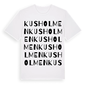 Kusholmen ordlek t-shirt – ekologisk bomull t-shirt från Pinshirt