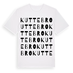 Kuttebro ordlek t-shirt – ekologisk bomull t-shirt från Pinshirt