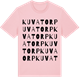 Pink Cotton t-shirt med Kuvatorp ordlek t-shirt