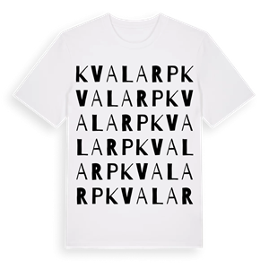 Kvalarp ordlek t-shirt – ekologisk bomull t-shirt från Pinshirt