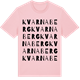 Pink Cotton t-shirt med Kvarnaberg ordlek t-shirt