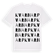 White t-shirt med Kvarnarp ordlek t-shirt