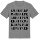 Mid Heather Gray t-shirt med Kvarnarp ordlek t-shirt
