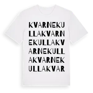 Kvarnekulla ordlek t-shirt – ekologisk bomull t-shirt från Pinshirt