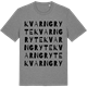 Mid Heather Gray t-shirt med Kvarngryte ordlek t-shirt