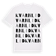 White t-shirt med Kvarnlid ordlek t-shirt