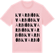 Pink Cotton t-shirt med Kvarnön ordlek t-shirt