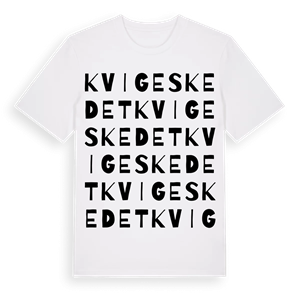 Kvigeskedet ordlek t-shirt – ekologisk bomull t-shirt från Pinshirt