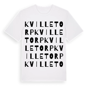 Kvilletorp ordlek t-shirt – ekologisk bomull t-shirt från Pinshirt