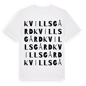 Kvills Gård ordlek t-shirt – ekologisk bomull t-shirt från Pinshirt