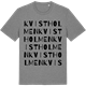 Mid Heather Gray t-shirt med Kvistholmen ordlek t-shirt