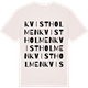 Vintage White t-shirt med Kvistholmen ordlek t-shirt