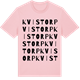 Pink Cotton t-shirt med Kvistorp ordlek t-shirt