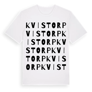 Kvistorp ordlek t-shirt – ekologisk bomull t-shirt från Pinshirt