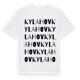 White t-shirt med Kylahov ordlek t-shirt