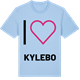 Blue Soul t-shirt med Jag älskar Kylebo t-shirt stort tryck