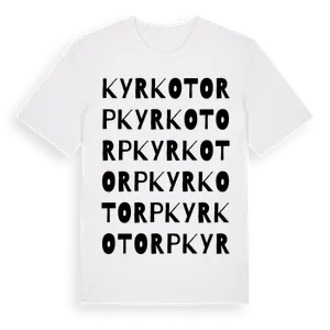Kyrkotorp ordlek t-shirt – ekologisk bomull t-shirt från Pinshirt