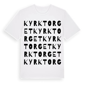 Kyrktorget ordlek t-shirt – ekologisk bomull t-shirt från Pinshirt