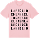 Pink Cotton t-shirt med Labbeliden ordlek t-shirt