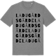 Mid Heather Gray t-shirt med Ladugårdsgärde ordlek t-shirt