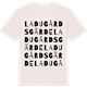 Vintage White t-shirt med Ladugårdsgärde ordlek t-shirt