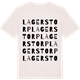 Vintage White t-shirt med Lagerstorp ordlek t-shirt