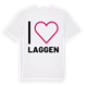 White t-shirt med Jag älskar Laggen t-shirt stort tryck