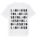 White t-shirt med Lagmansryd ordlek t-shirt