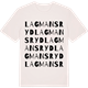 Vintage White t-shirt med Lagmansryd ordlek t-shirt