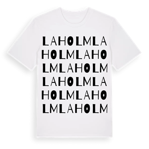 Laholm ordlek t-shirt – ekologisk bomull t-shirt från Pinshirt