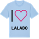 Blue Soul t-shirt med Jag älskar Lalabo t-shirt stort tryck