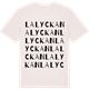 Vintage White t-shirt med Lalyckan ordlek t-shirt