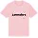Pink Cotton t-shirt med Lammafors fetstil t-shirt