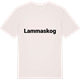 Vintage White t-shirt med Lammaskog fetstil t-shirt
