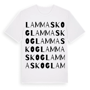 Lammaskog ordlek t-shirt – ekologisk bomull t-shirt från Pinshirt
