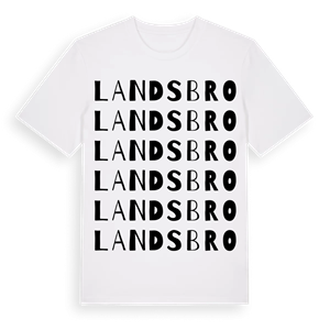 Landsbro ordlek t-shirt – ekologisk bomull t-shirt från Pinshirt