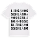 Långa mossen ordlek t-shirt