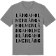 Mid Heather Gray t-shirt med Långaholmen ordlek t-shirt